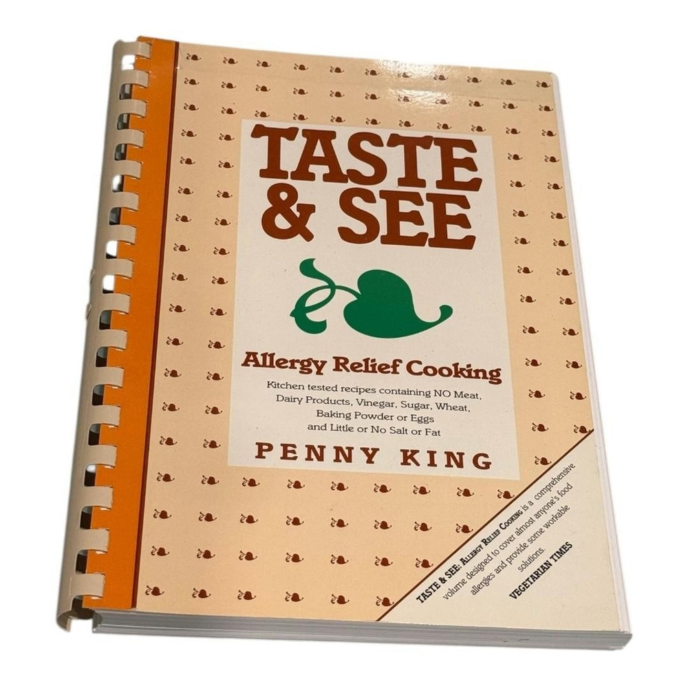 Vintage Taste & See Allergy Relief Cookbook Penny King 1992 Spiral Bound ISBN